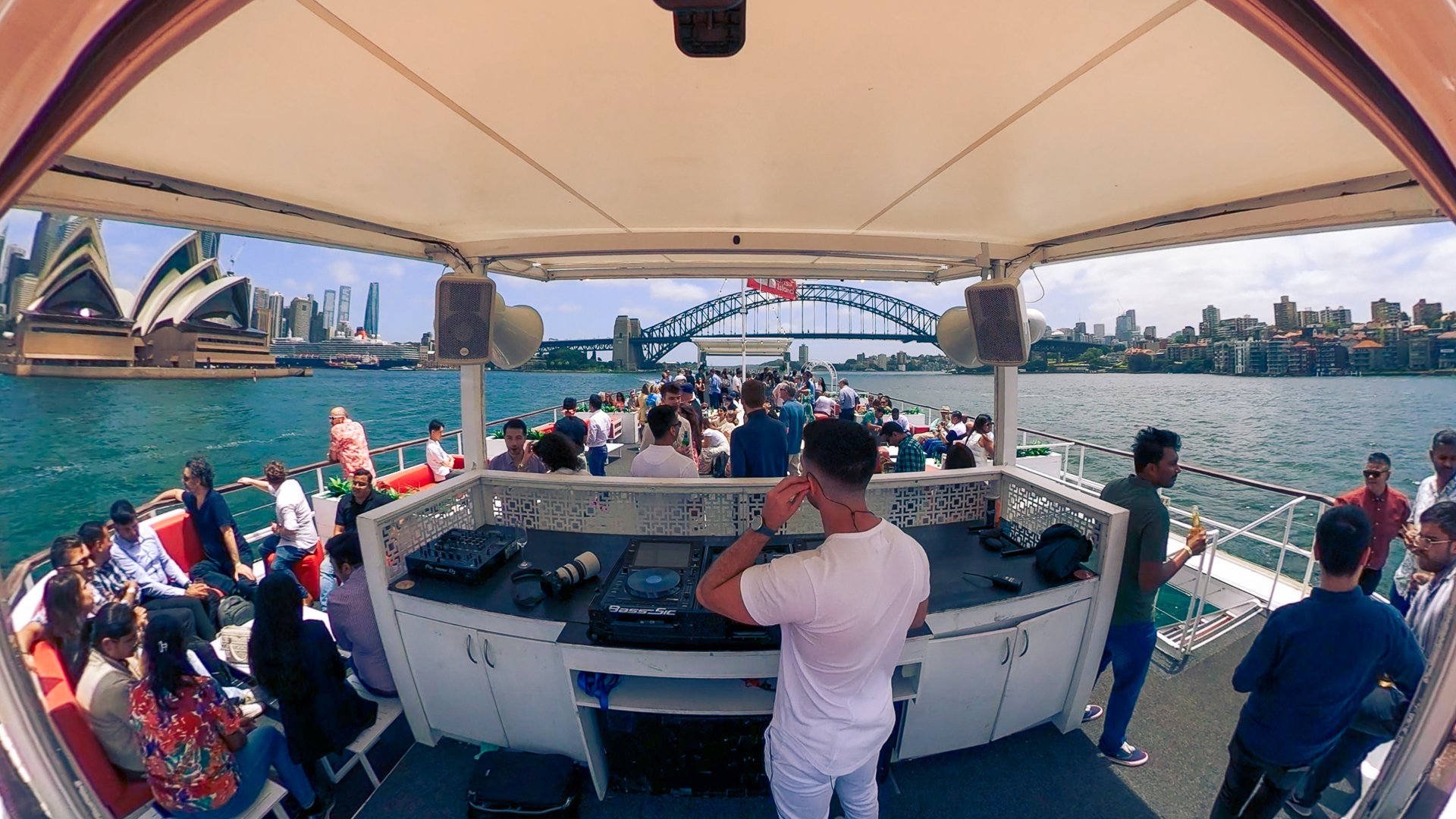 Sydney DJ Bass Sick on Sydney Harbour Glass Island