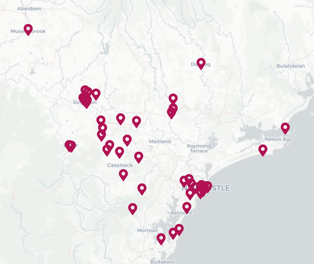 Newcastle DJ Bass Sick events map